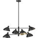 Warhol 6 Light 34.5 inch Matte Black Chandelier Ceiling Light
